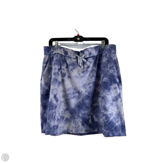 Athletic Skirt By Hilary Radley In Blue & White, Size: Xxl