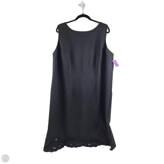 Dress Casual Midi By Talbots In Black, Size: 1x