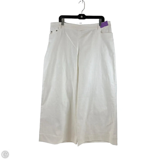 Pants Wide Leg By Etcetra In Ivory, Size: 16