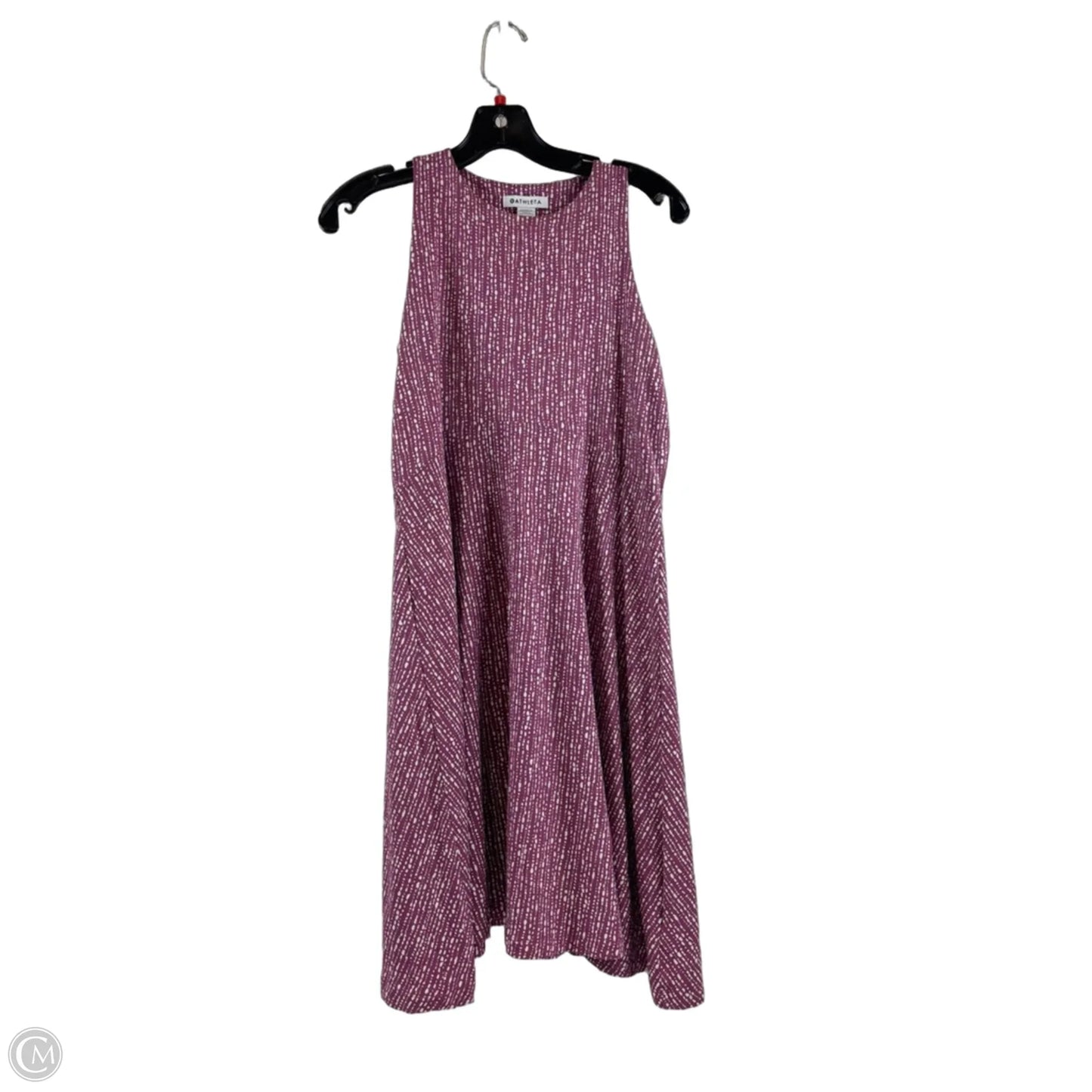 Dress Casual Midi By Athleta In Purple & White, Size: M