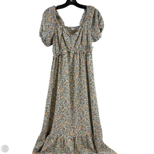 Dress Casual Maxi By Blu Pepper In Green & Purple, Size: S