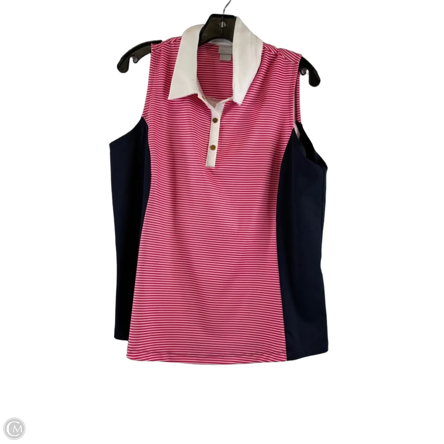 Athletic Tank Top By Chicos In Blue & Red, Size: L