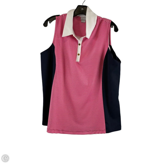 Athletic Tank Top By Chicos In Blue & Red, Size: L