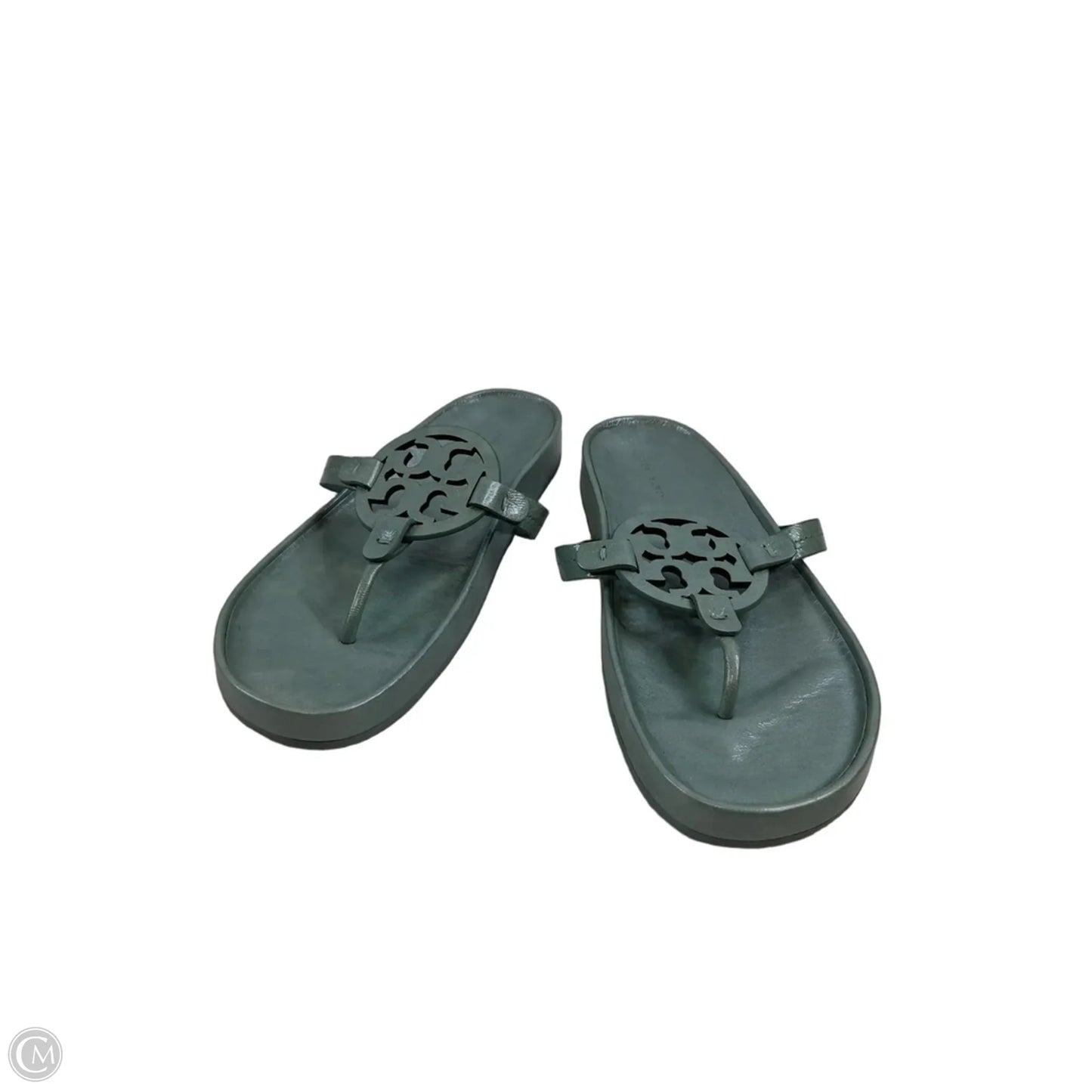 Sandals Designer By Tory Burch In Teal, Size: 12