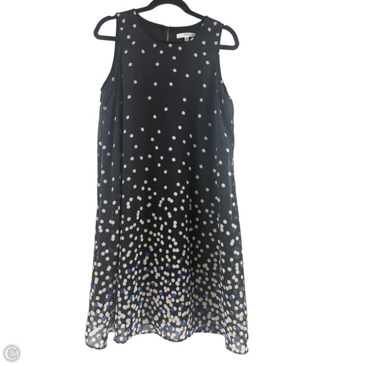 Dress Casual Midi By Studio 1 In Polkadot Pattern, Size: L