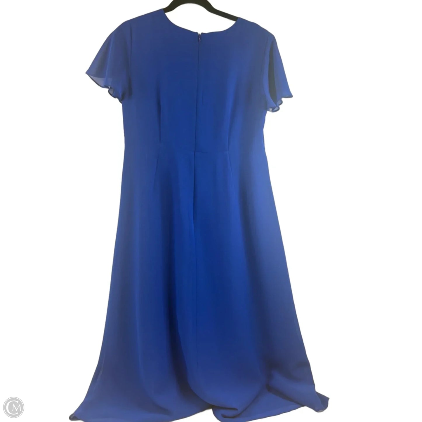 Dress Casual Midi By Ann Taylor In Blue, Size: M