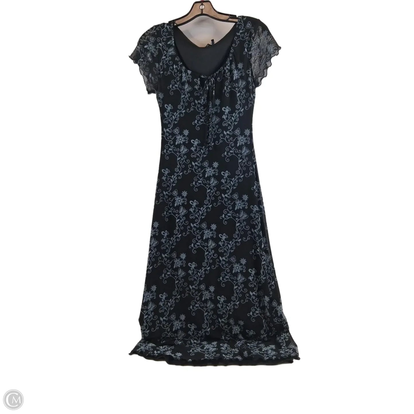 Dress Casual Maxi By Clothes Mentor In Black & Blue, Size: Xs