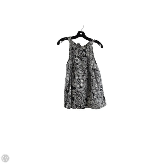 Top Sleeveless By Talbots In Black & White, Size: M