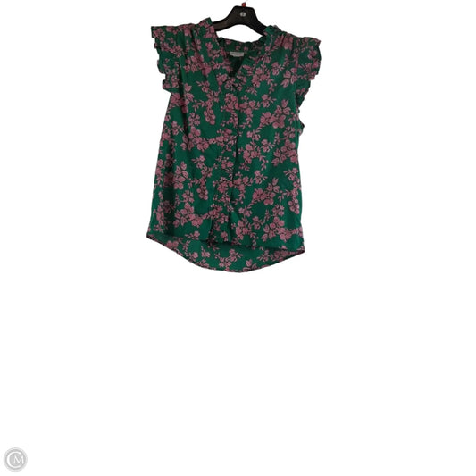 Top Short Sleeve By J. Crew In Green & Pink, Size: Xs
