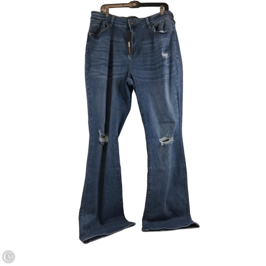 Jeans Flared By Fashion Nova In Blue Denim, Size: 16