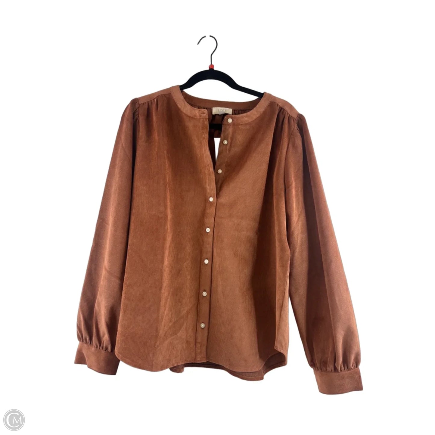 Top Long Sleeve By Loft In Brown, Size: L
