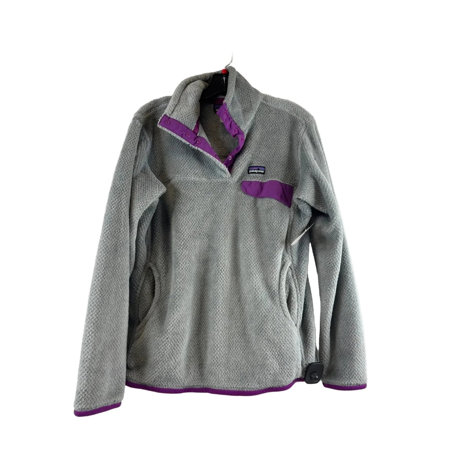Athletic Fleece By Patagonia In Grey & Purple, Size: L
