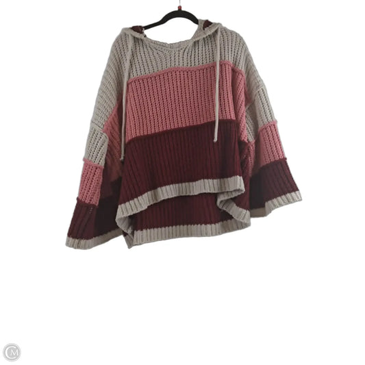Sweater By Pol In Pink & Red, Size: M