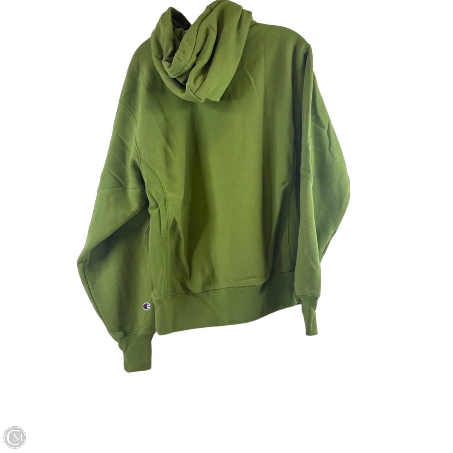 Athletic Sweatshirt Hoodie By Champion In Green, Size: M
