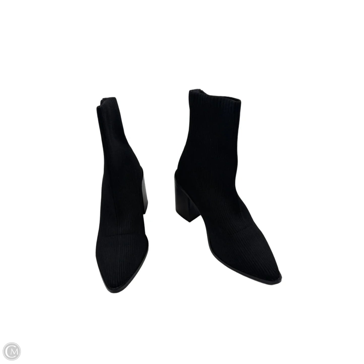 Boots Ankle Heels By Steven In Black, Size: 7.5