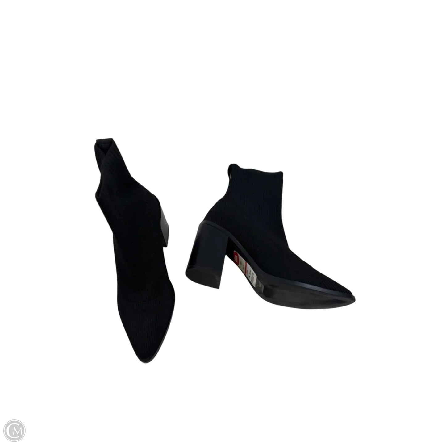 Boots Ankle Heels By Steven In Black, Size: 7.5