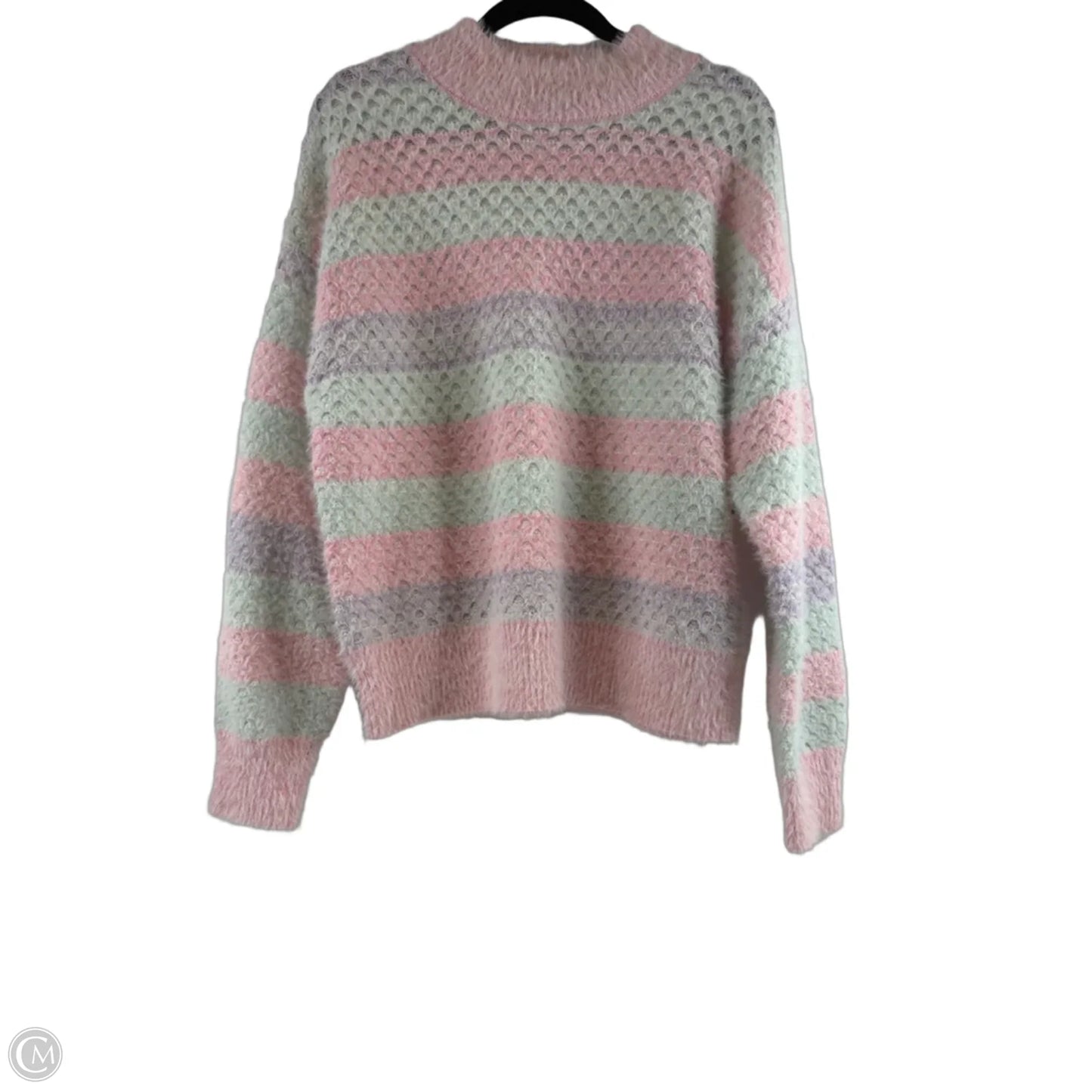 Sweater By Clothes Mentor In Green & Pink, Size: Xl