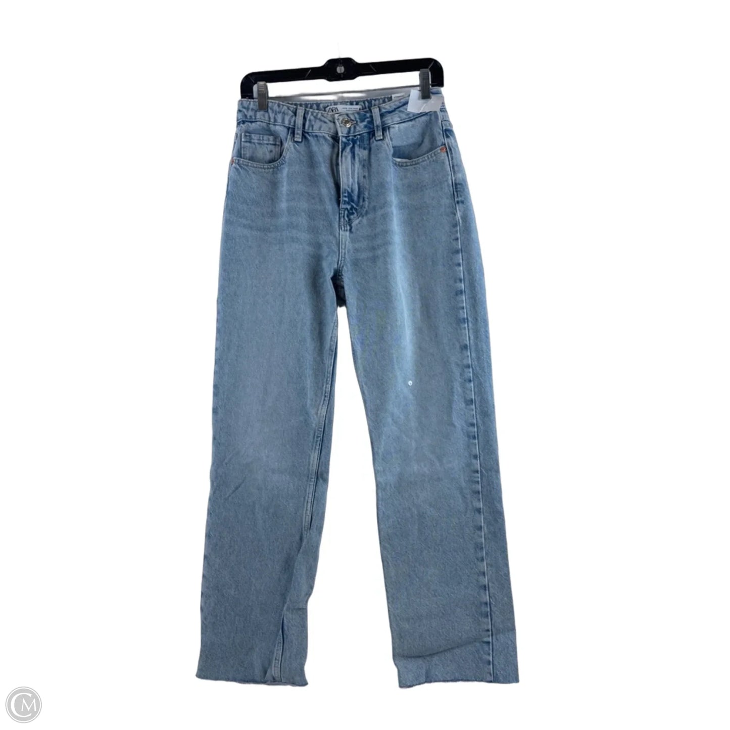 Jeans Straight By Zara In Blue Denim, Size: 6