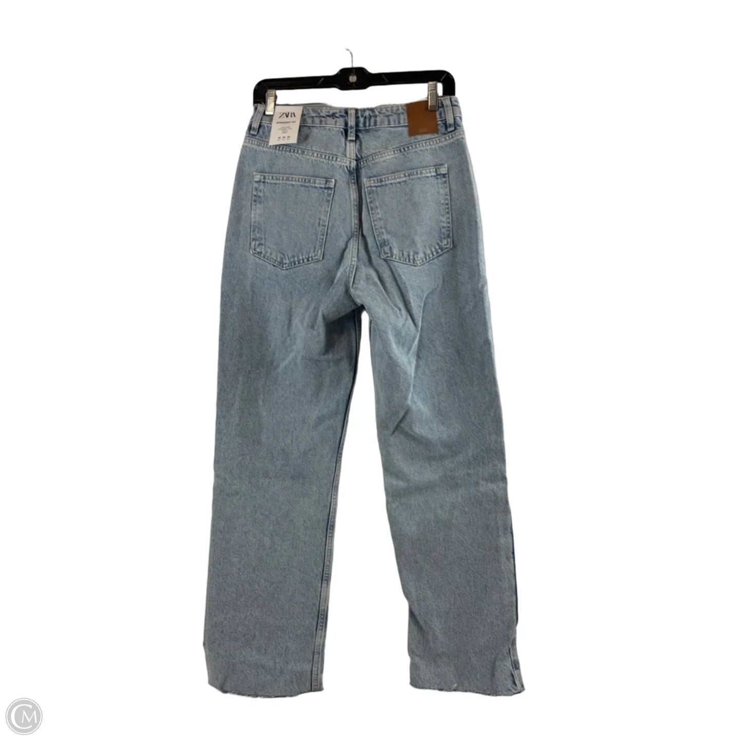Jeans Straight By Zara In Blue Denim, Size: 6