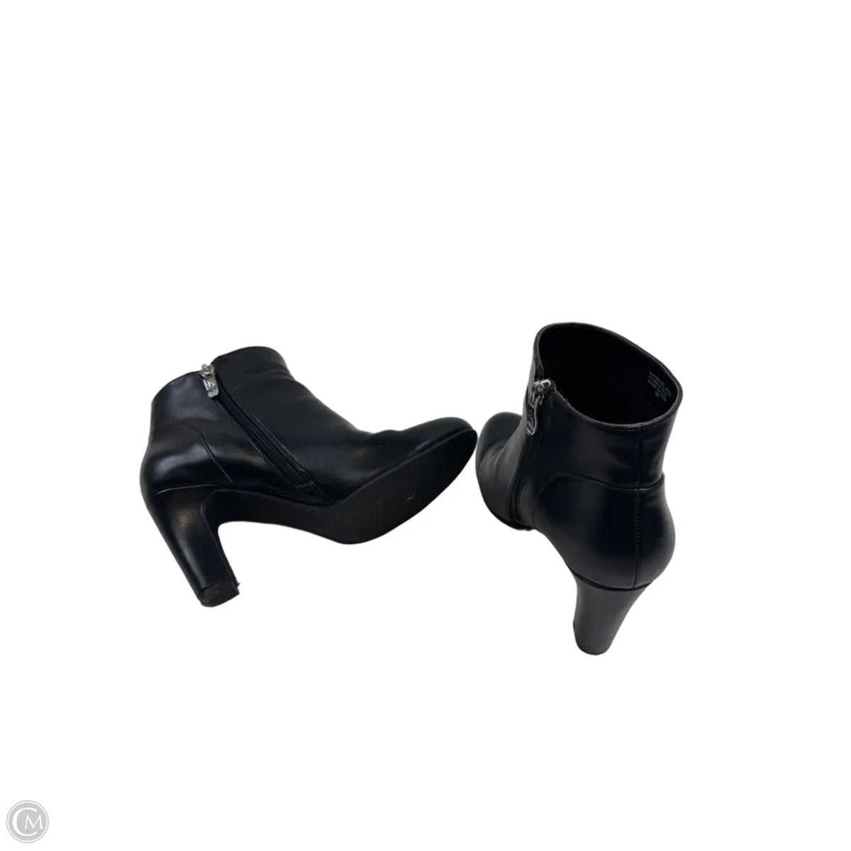 Boots Ankle Heels By Loft In Black, Size: 8.5