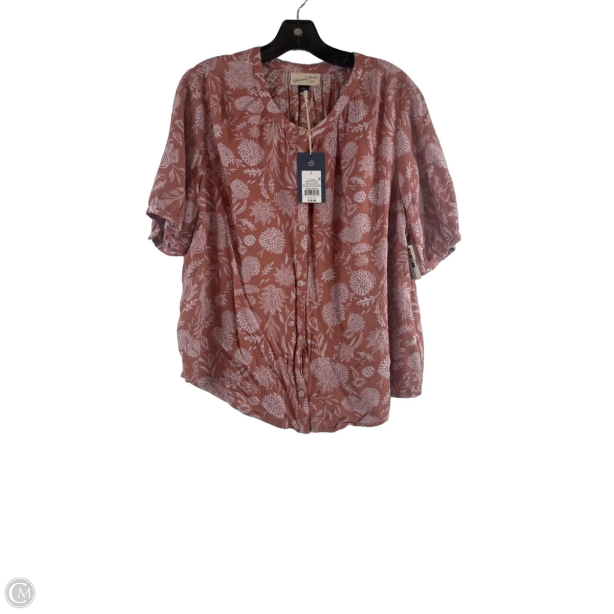 Top Short Sleeve By Universal Thread In Pink, Size: L