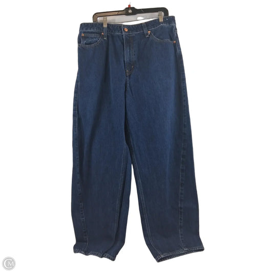 Jeans Wide Leg By Gap In Blue Denim, Size: 16