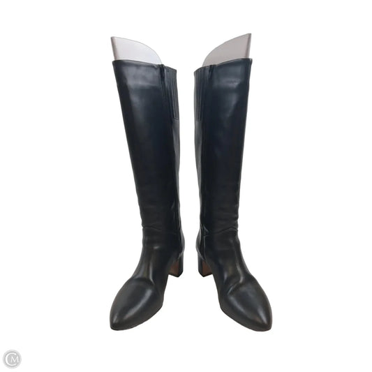 Boots Mid-calf Heels By Clothes Mentor In Black, Size: 8.5