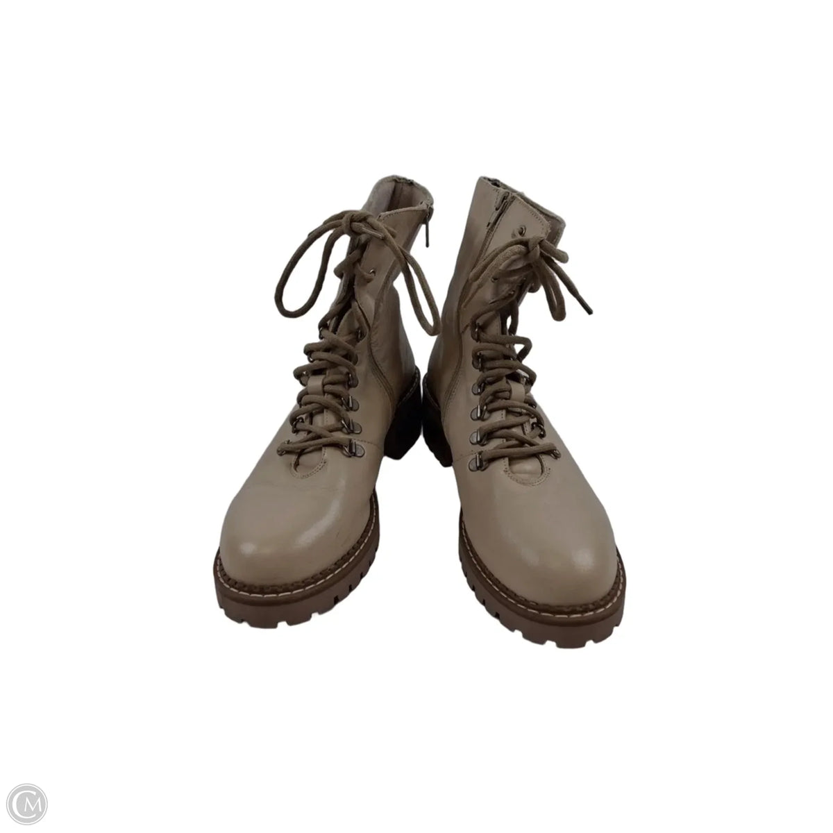 Boots Combat By Clothes Mentor In Beige, Size: 9.5