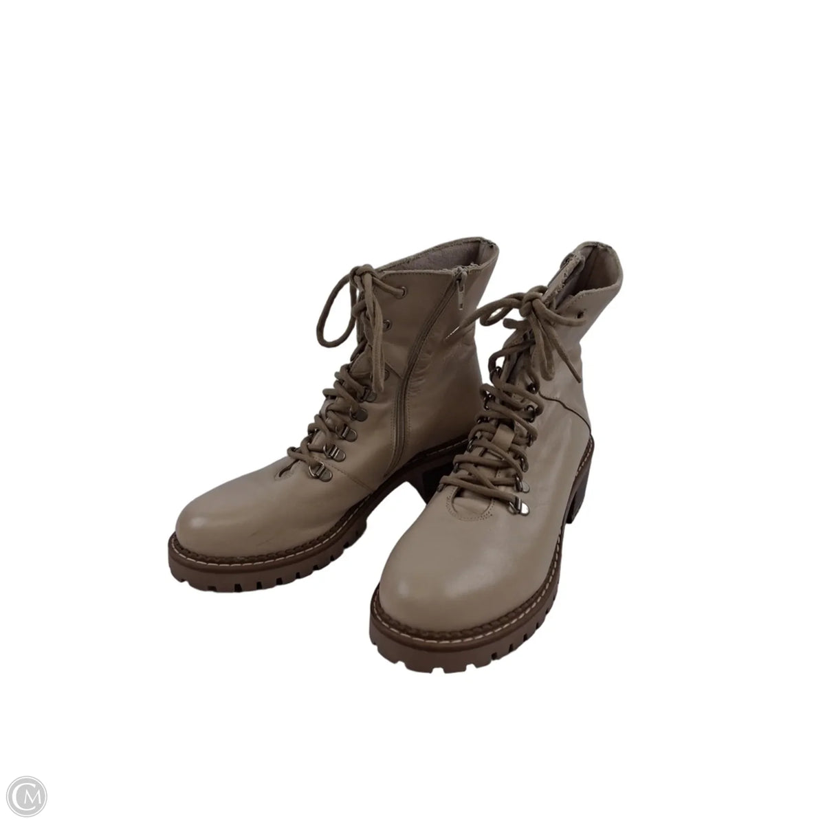 Boots Combat By Clothes Mentor In Beige, Size: 9.5