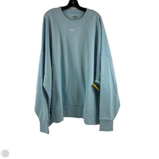 Athletic Sweatshirt Crewneck By Under Armour In Blue, Size: 3x