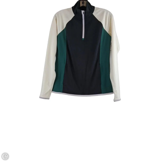 Athletic Top Long Sleeve Collar By Talbots In Black & Cream, Size: Xs