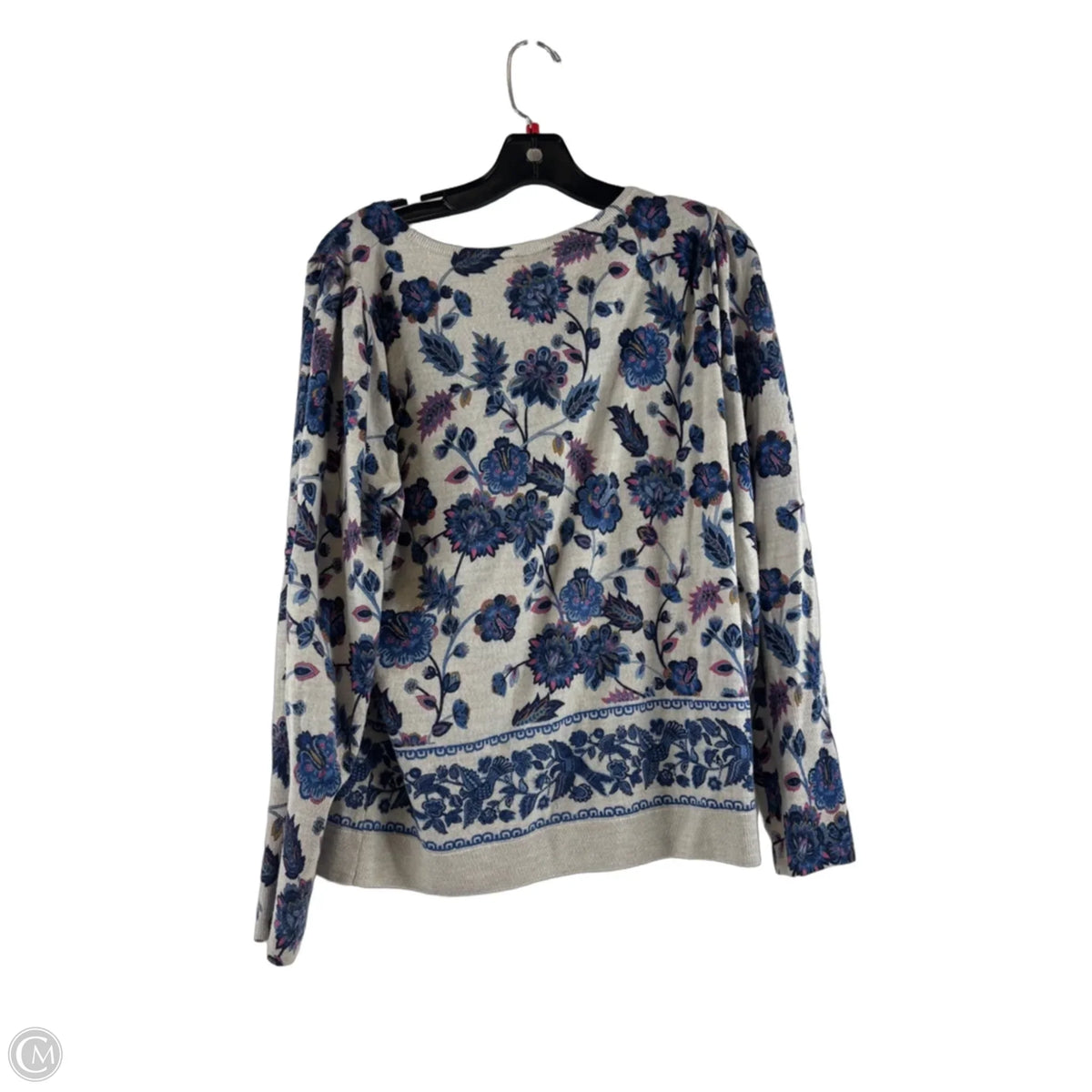 Sweater By Talbots In Blue & Grey, Size: Xl
