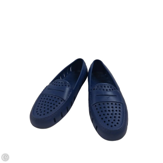 Shoes Flats By Clothes Mentor In Blue & White, Size: 10