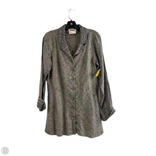 Top Long Sleeve By Flax In Green, Size: S