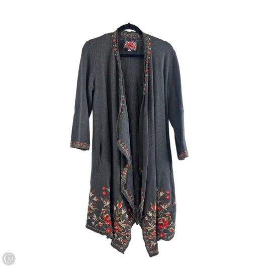 Top Short Sleeve Designer By Johnny Was In Grey & Red, Size: S