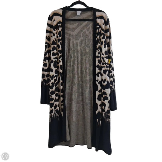 Cardigan By Chicos In Animal Print, Size: L