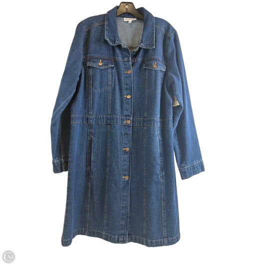 Dress Casual Midi By Northstyle In Blue Denim, Size: L