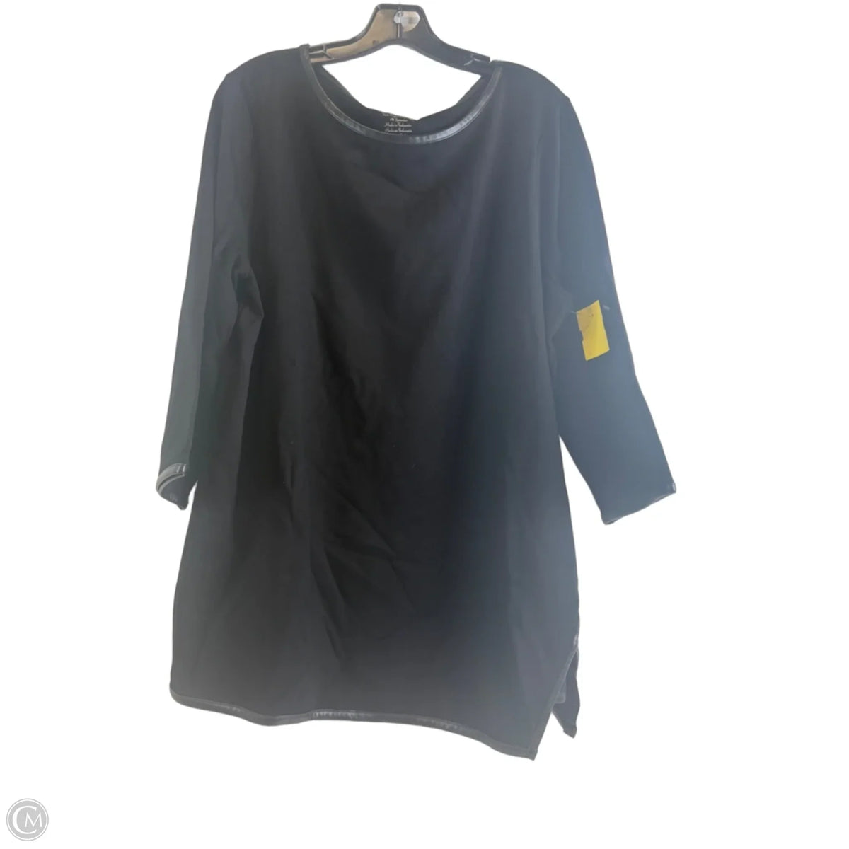 Top Long Sleeve Basic By Chicos In Black, Size: Xl