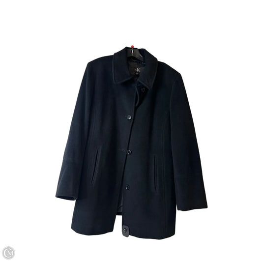Coat Peacoat By Calvin Klein In Black, Size: Xlp