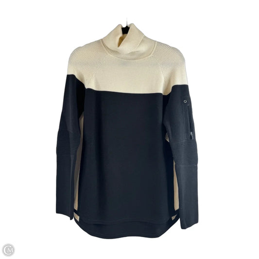 Sweater By Talbots In Black & Cream, Size: M