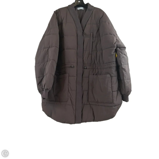 Jacket Puffer & Quilted By Flx In Brown, Size: Xxl