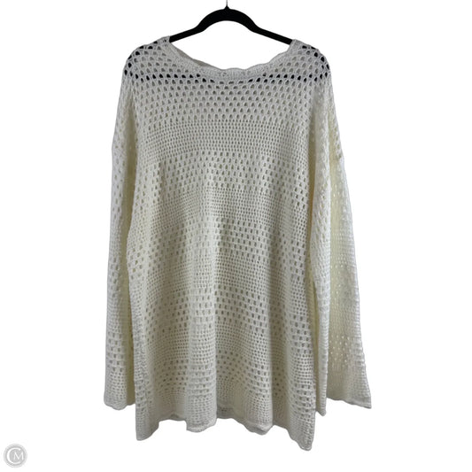 Sweater By Clothes Mentor In Cream, Size: Xxl
