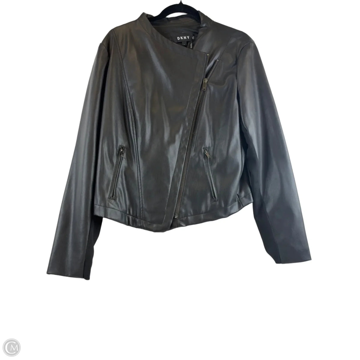 Jacket Moto By Dkny In Black, Size: L