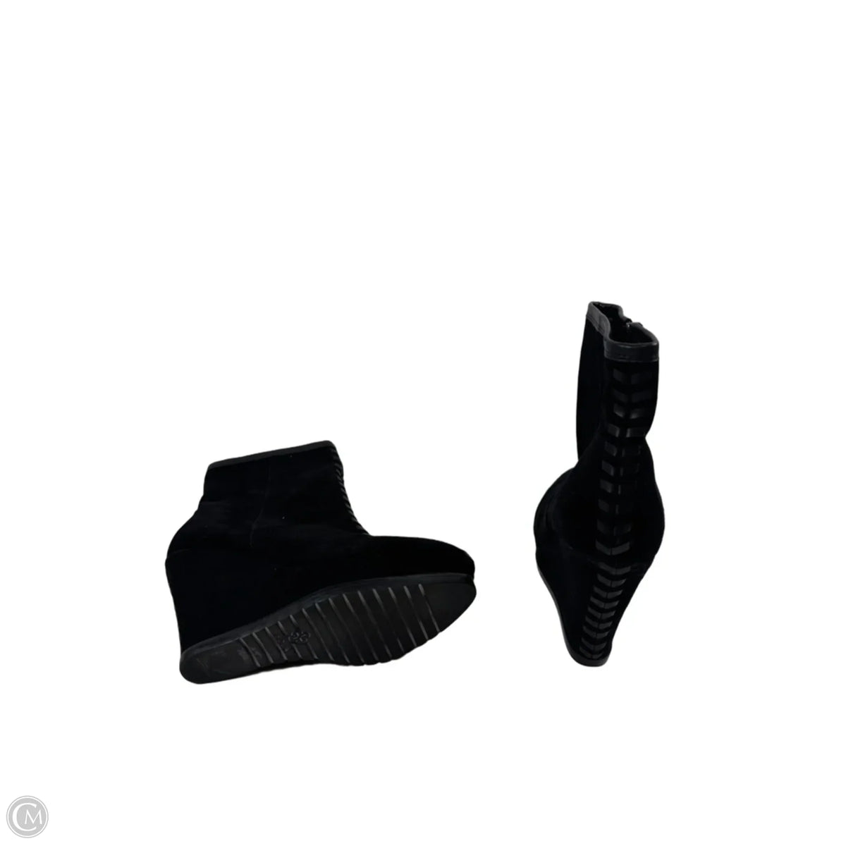 Boots Ankle Heels By Isola In Black, Size: 7.5