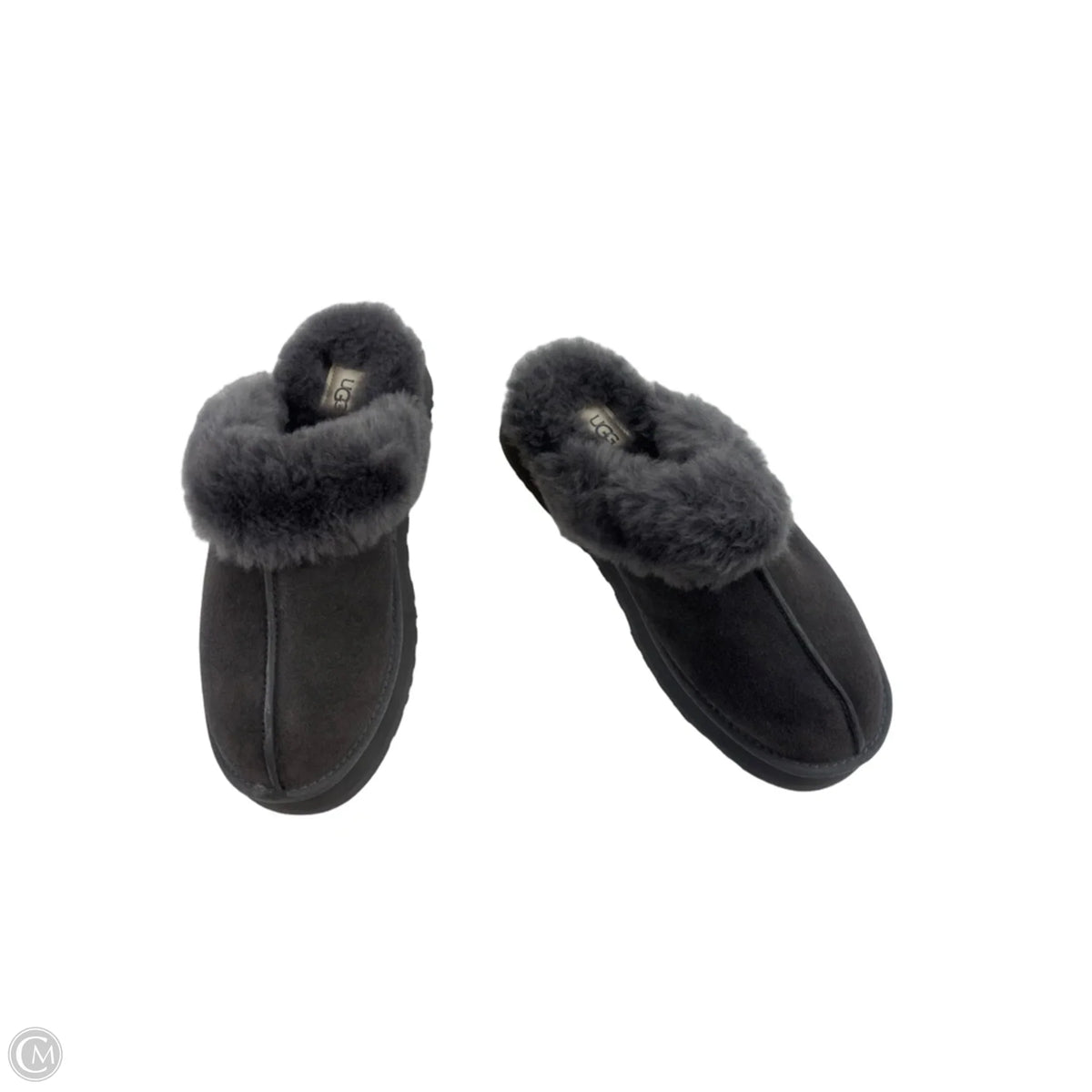 Slippers Designer By Ugg In Grey, Size: 12