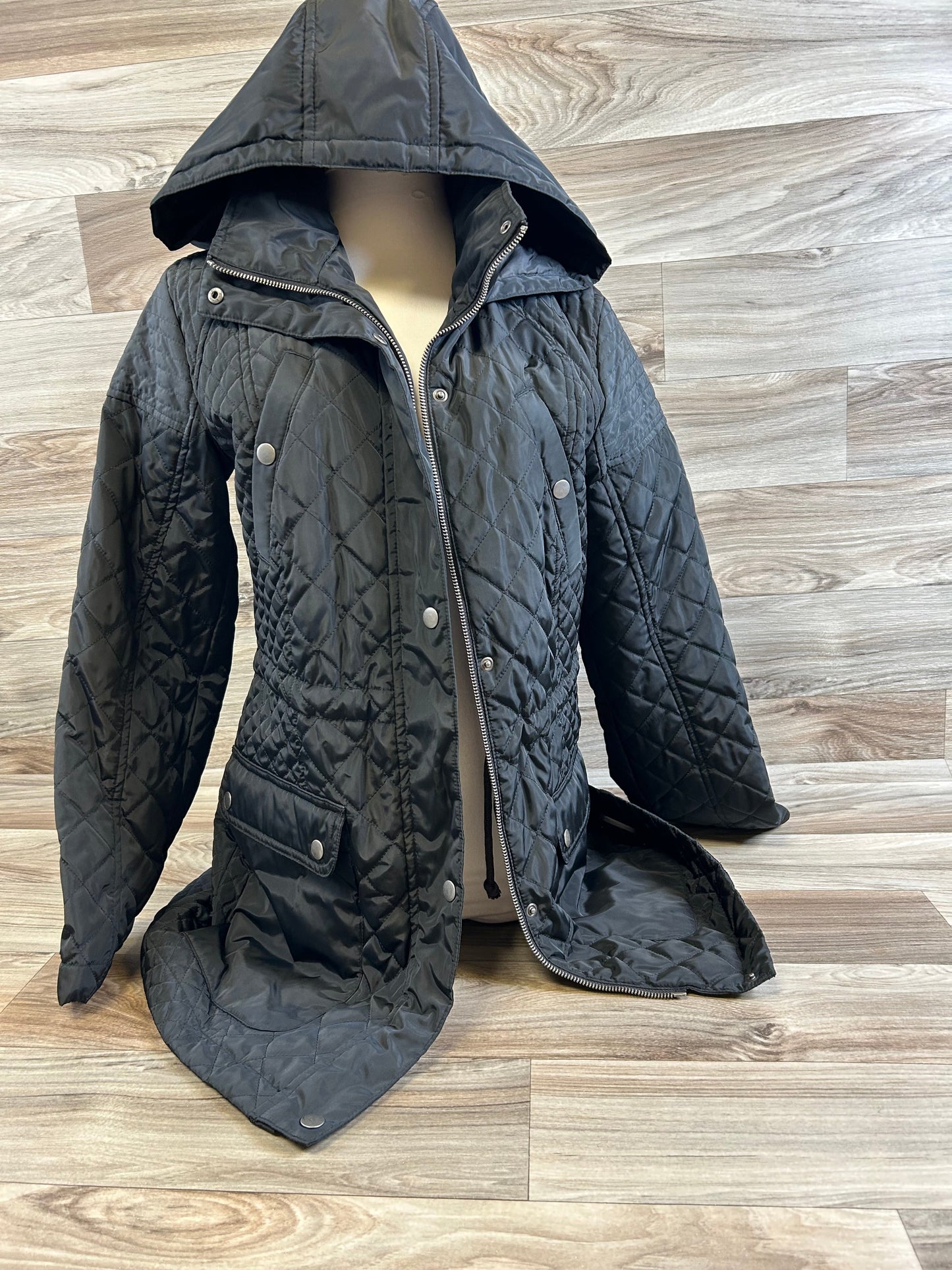 Jacket Puffer & Quilted By Merona In Black, Size: M