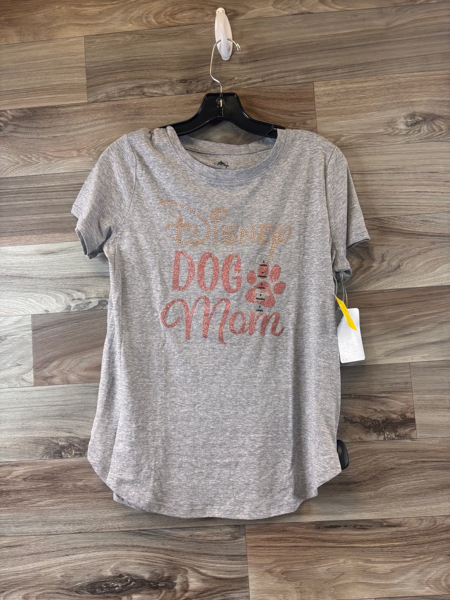 Top Short Sleeve By Disney Store In Grey & Pink, Size: S