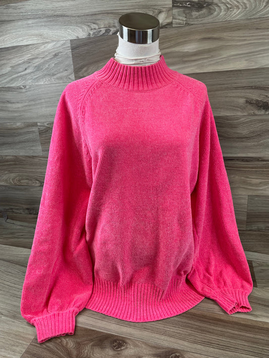 Sweater By Belle By Kim Gravel In Pink, Size: L