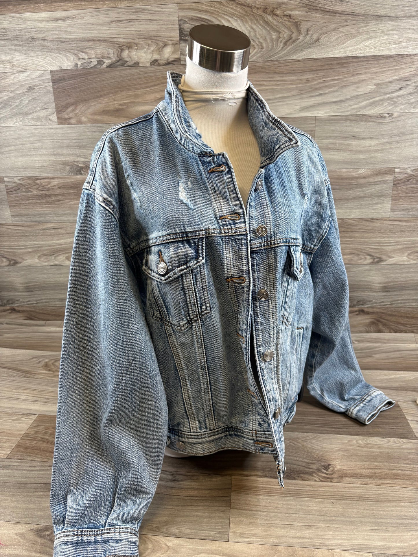 Jacket Denim By Clothes Mentor In Blue Denim, Size: Xl