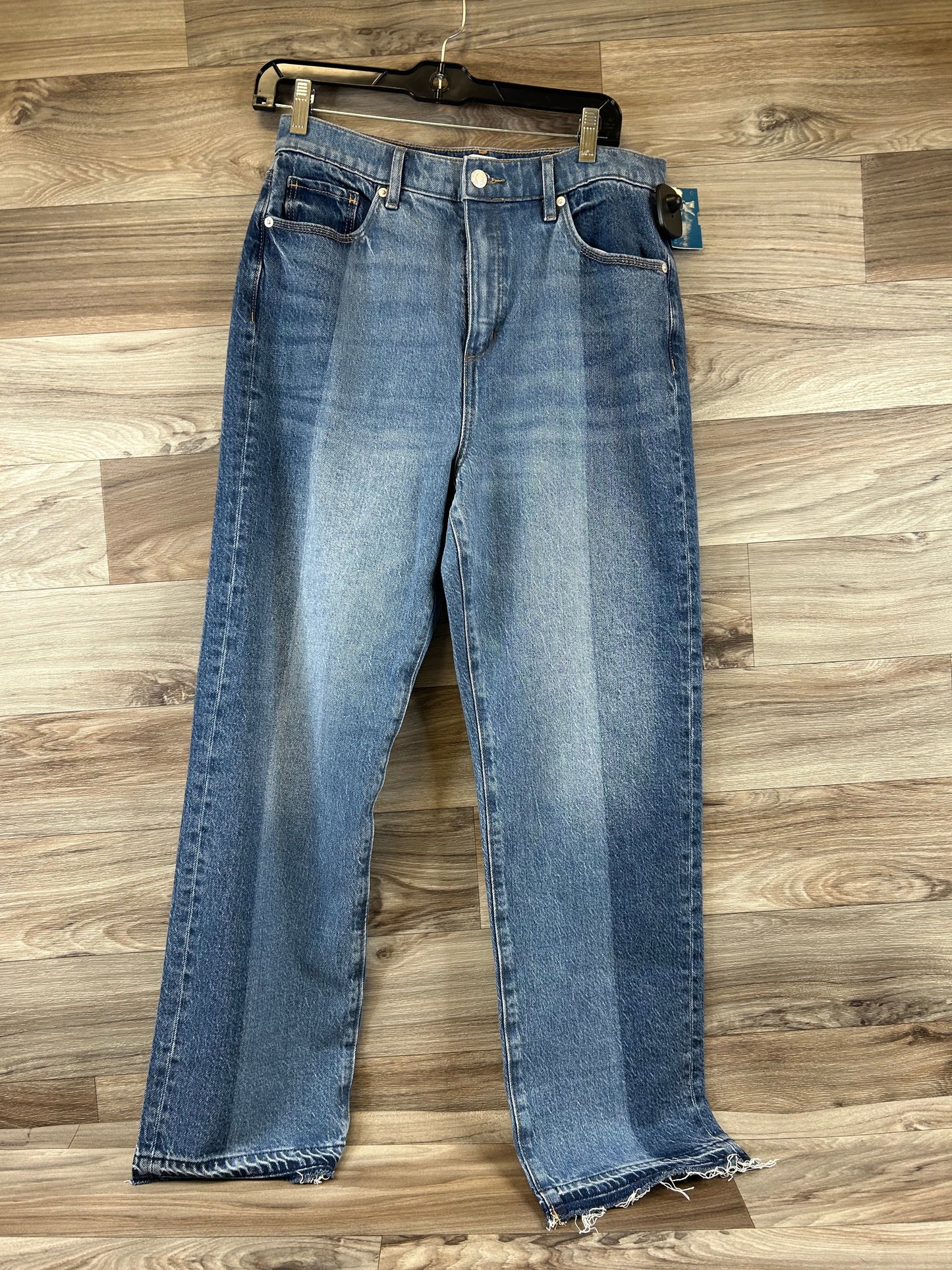 Jeans Straight By Loft In Blue Denim, Size: 8